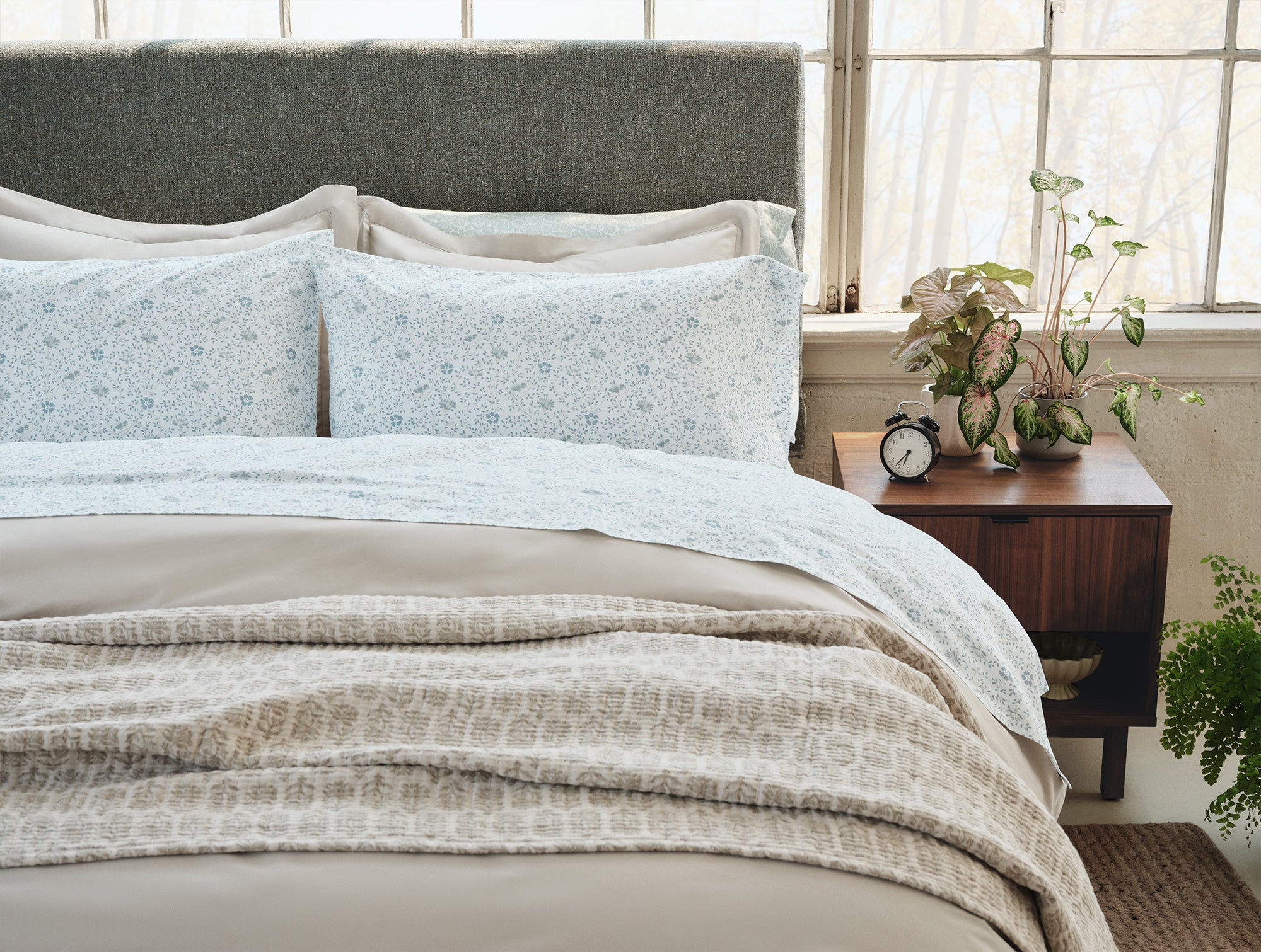 Organic Print Percale Sheet Set
