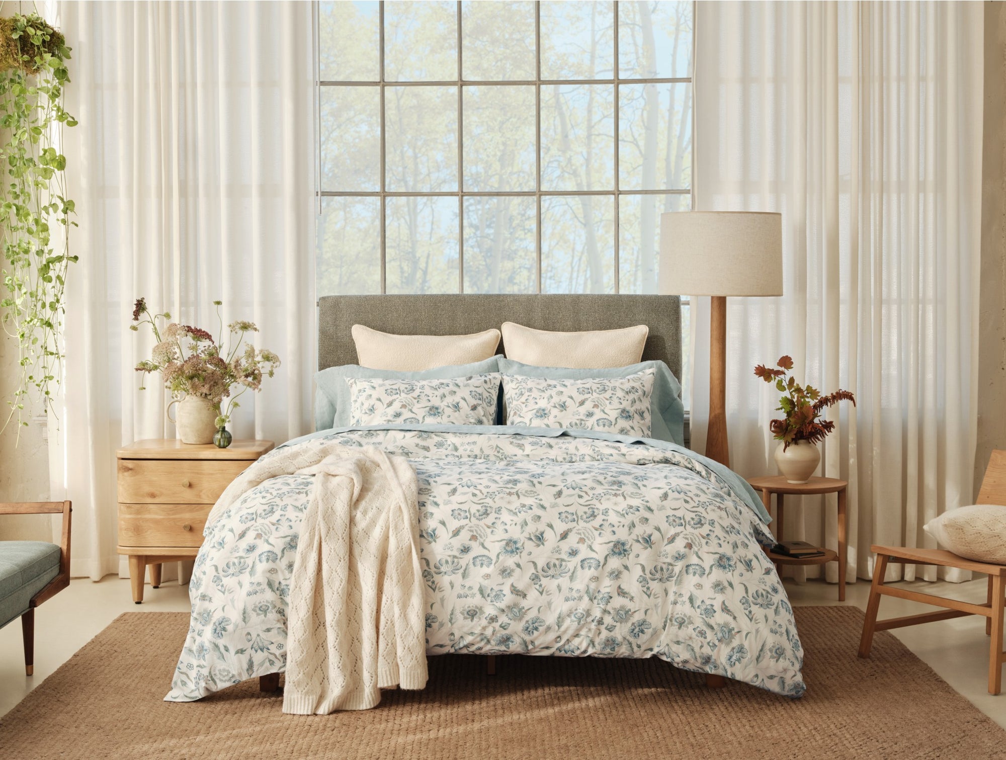 Viola Organic Print Duvet Set