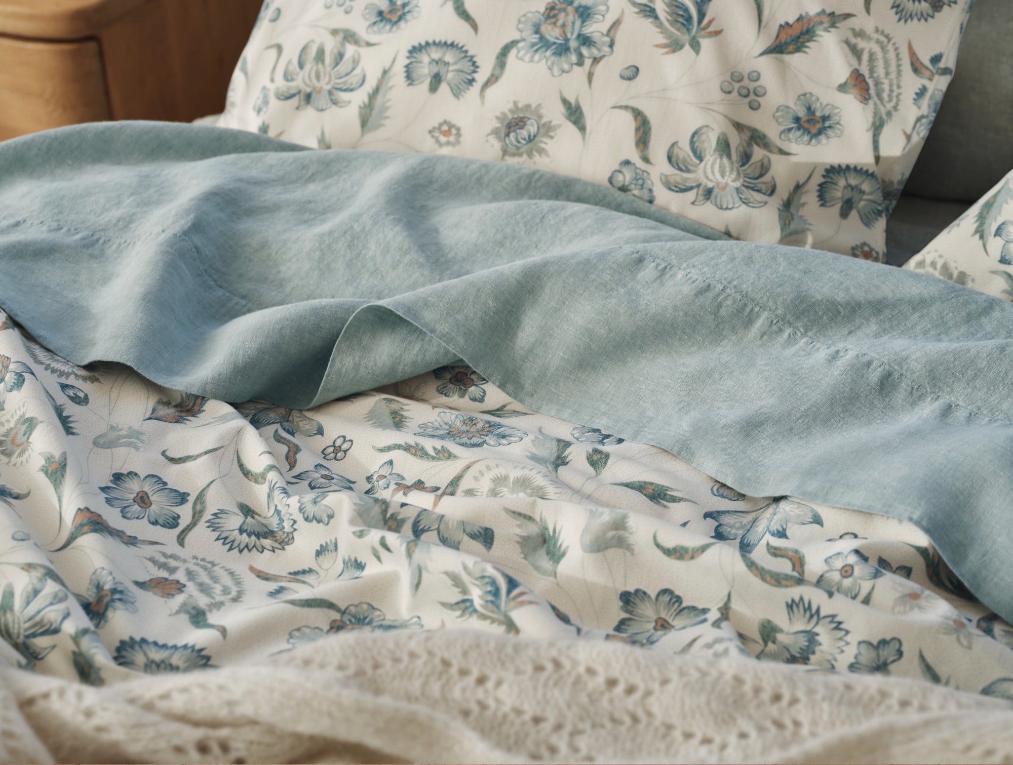 Viola Organic Print Duvet Cover - Coyuchi 