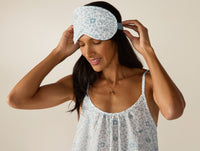 Women's Isla Organic Cotton Long Sleeve Pajama + Eye Mask Set
