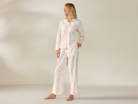 Women's Isla Organic Cotton Long Sleeve Pajama + Eye Mask Set