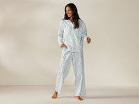 Women's Isla Organic Cotton Long Sleeve Pajama + Eye Mask Set