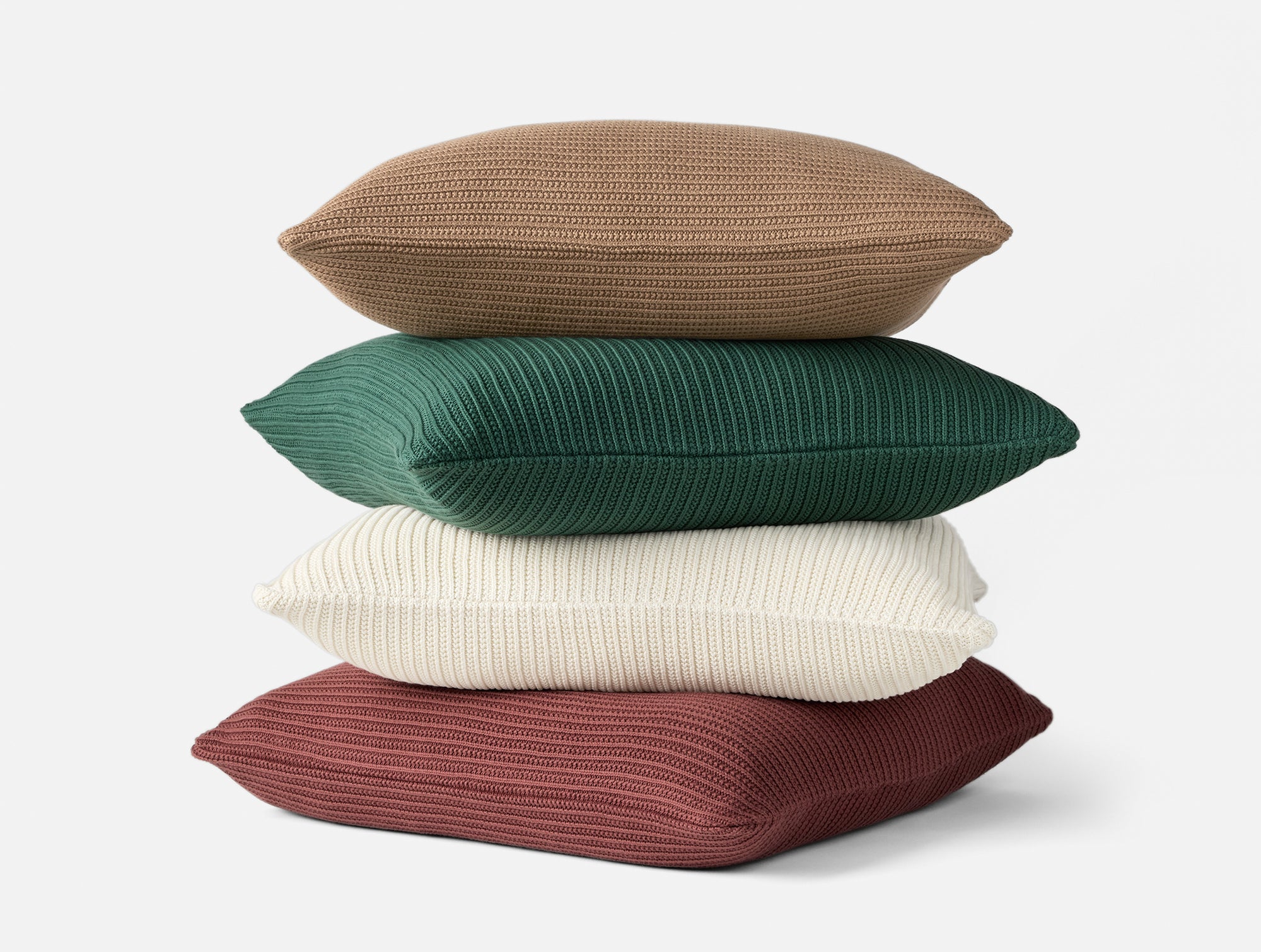 Linea Organic Knit Decorative Pillow Cover + Pillow Insert Set