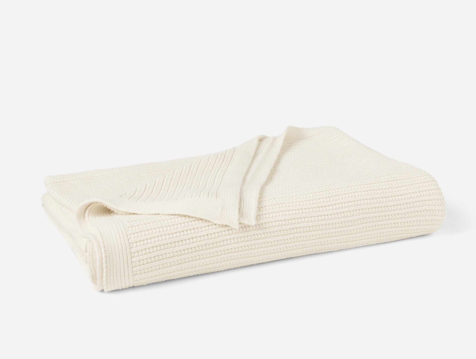 *Undyed Color* Coyuchi Linea Organic Knit Throw