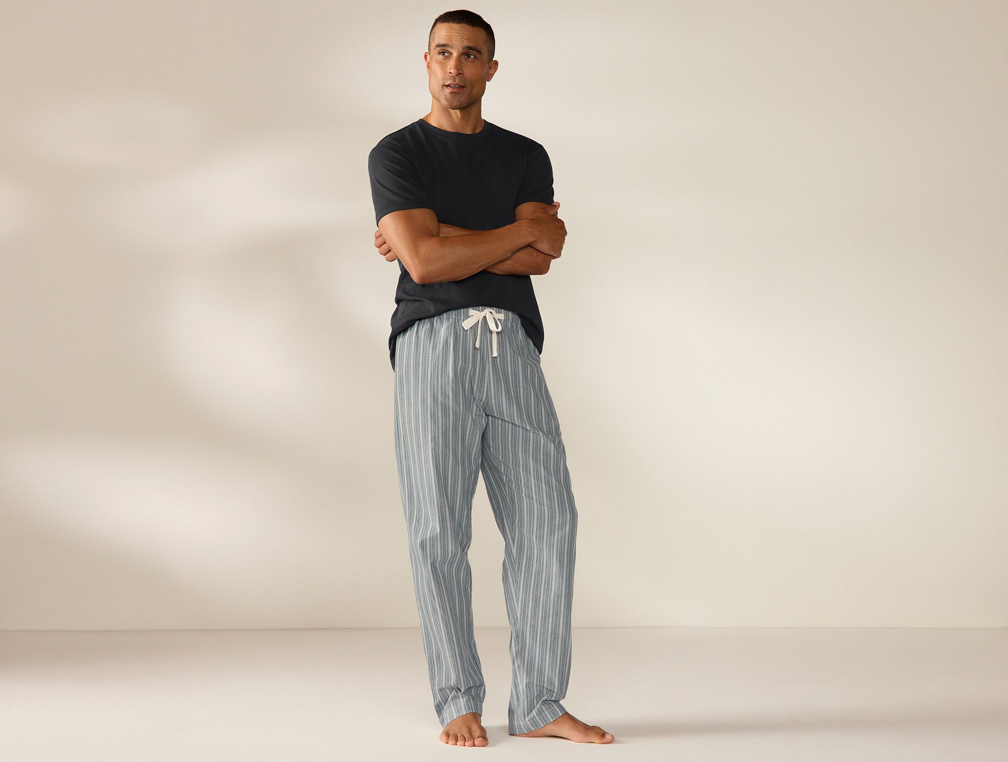 Men's Organic Crinkled Pajama Pants + Pima Organic Tee Set