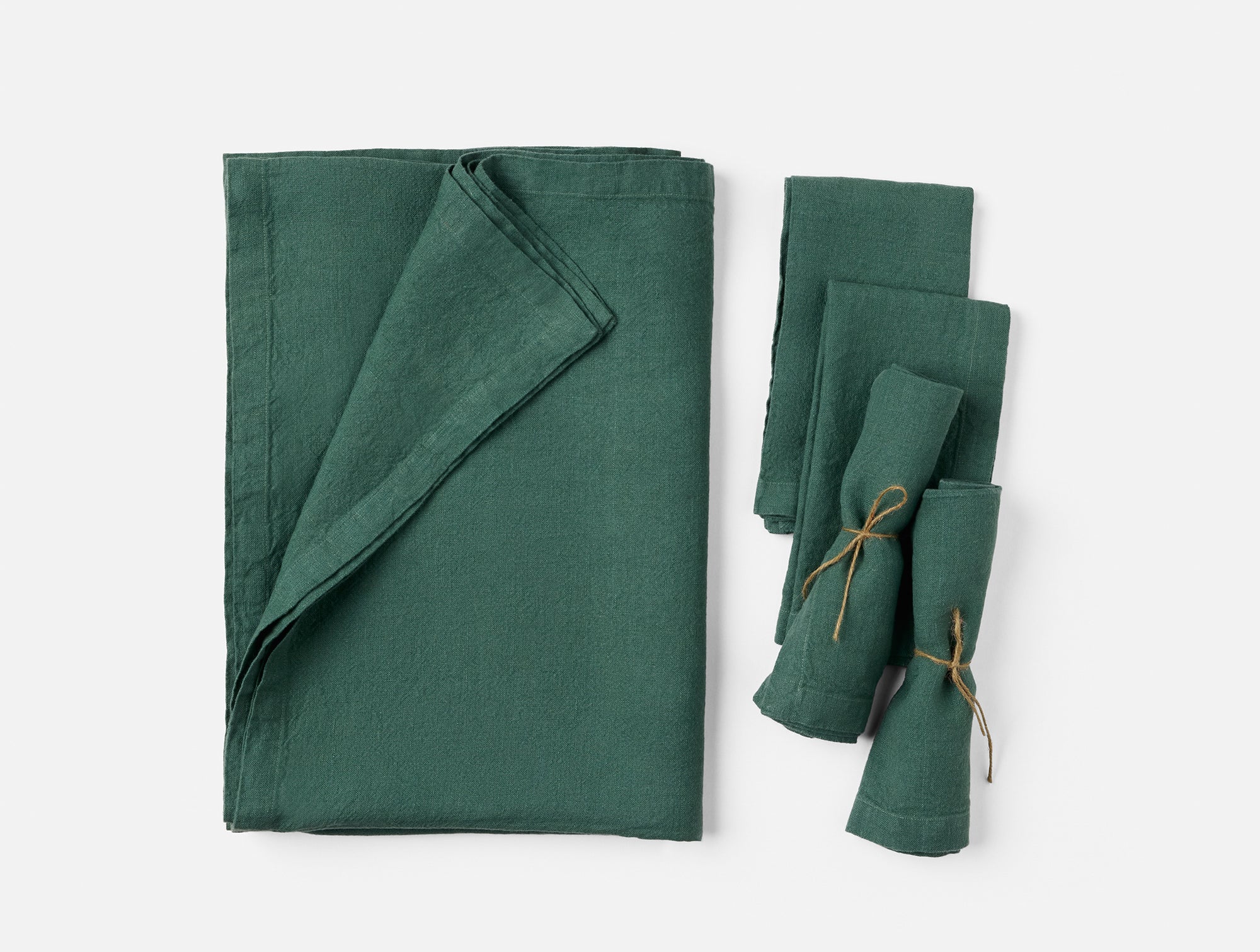 Mojave Organic Linen Tablecloth + Napkin Set 