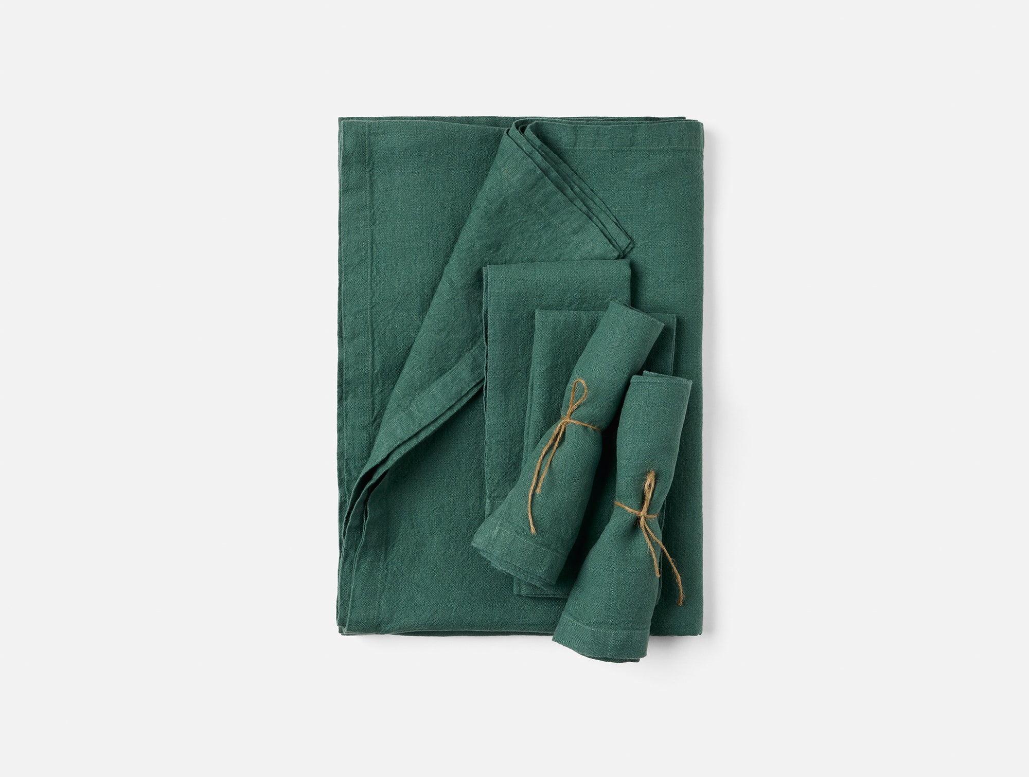 Mojave Organic Linen Tablecloth + Napkin Set 