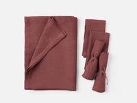 Mojave Organic Linen Tablecloth + Napkin Set 