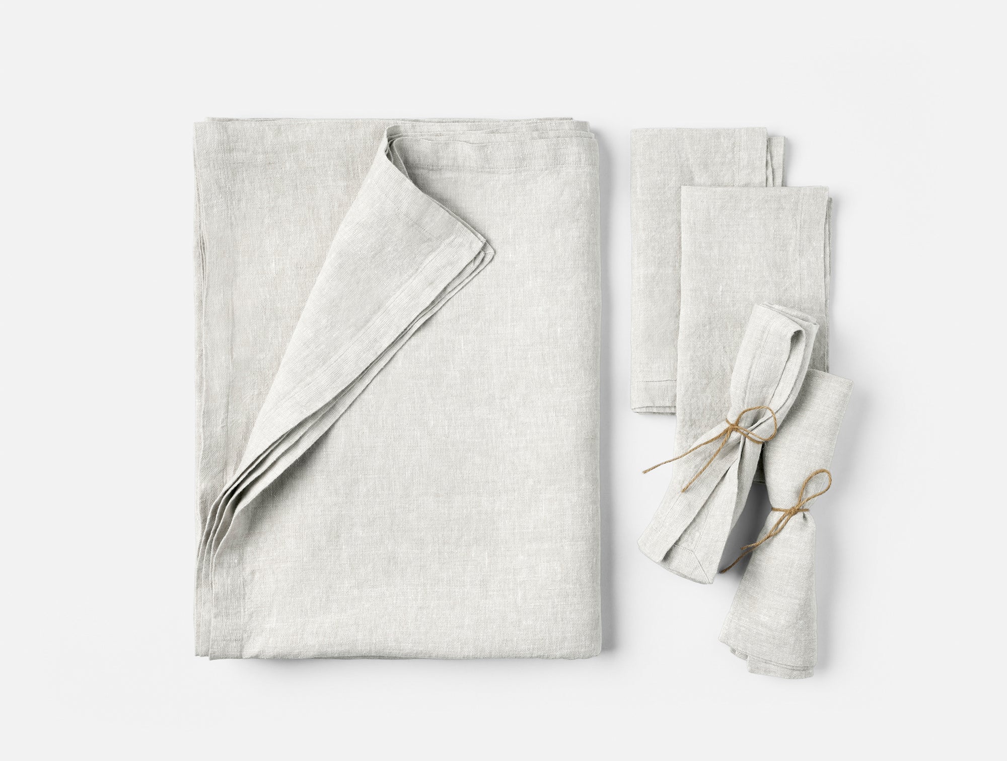 Mojave Organic Linen Tablecloth + Napkin Set 