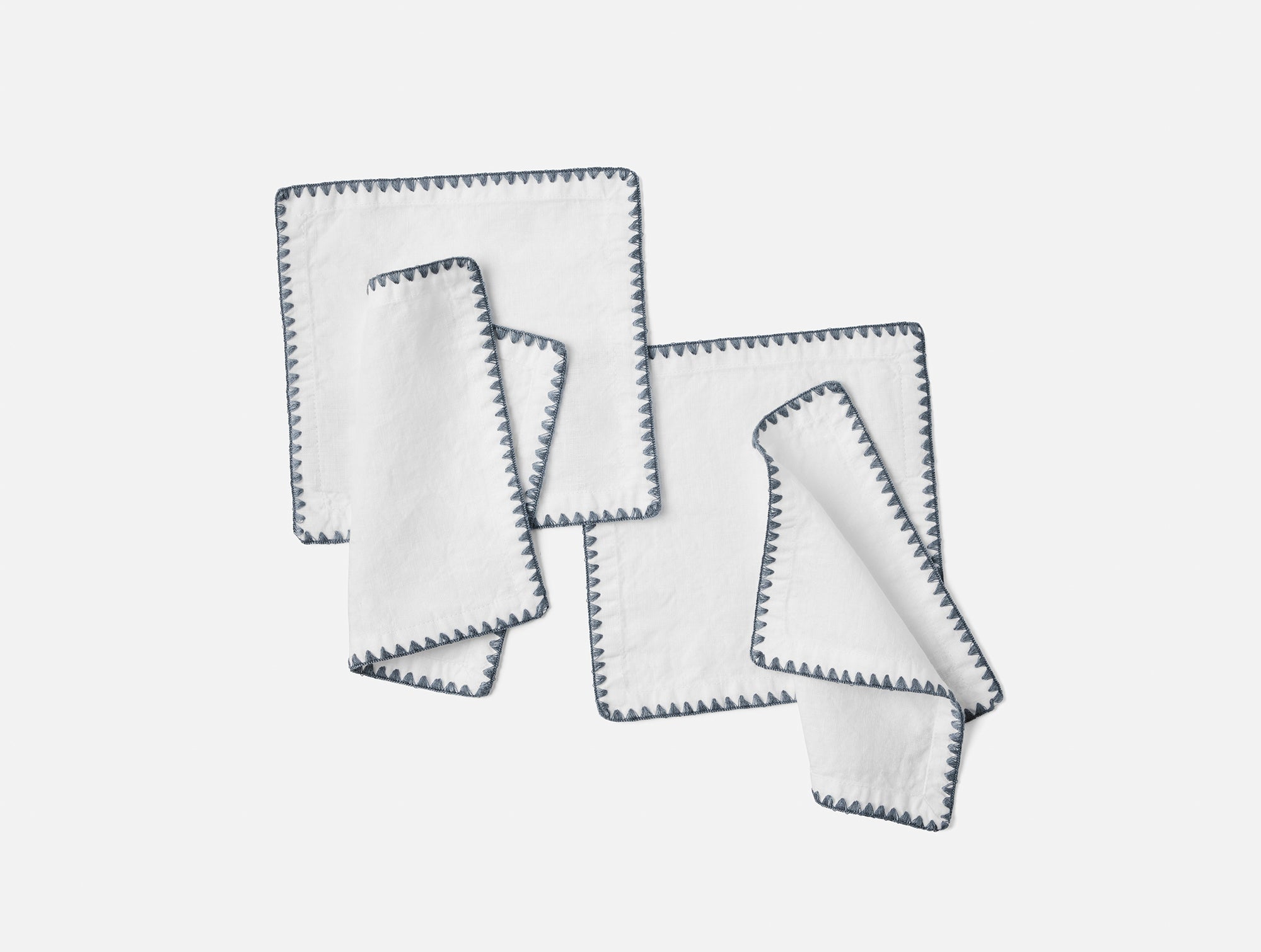 Olivos Embroidered Organic Linen Napkins - Coyuchi 