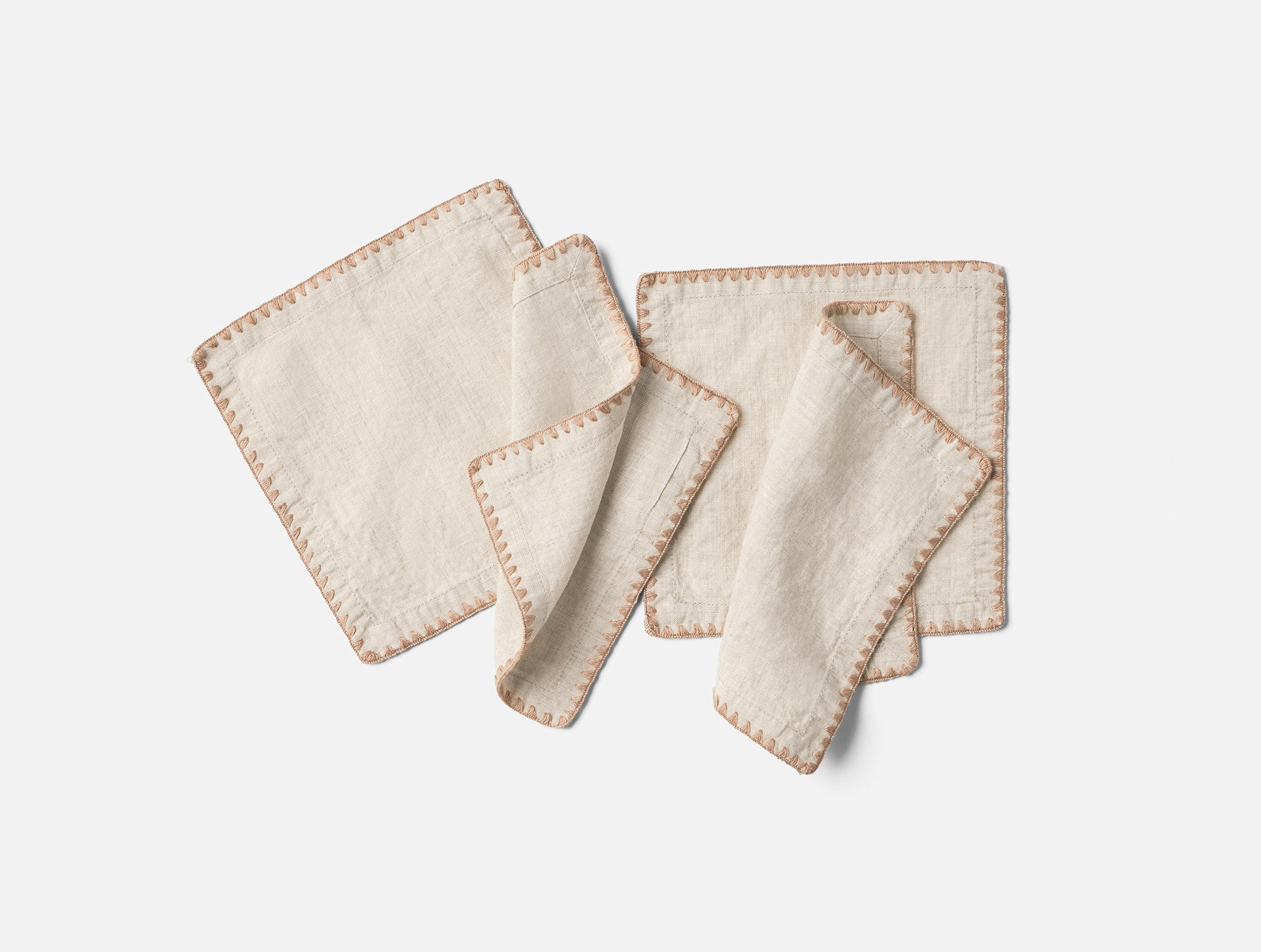 Olivos Embroidered Organic Linen Napkins – Coyuchi