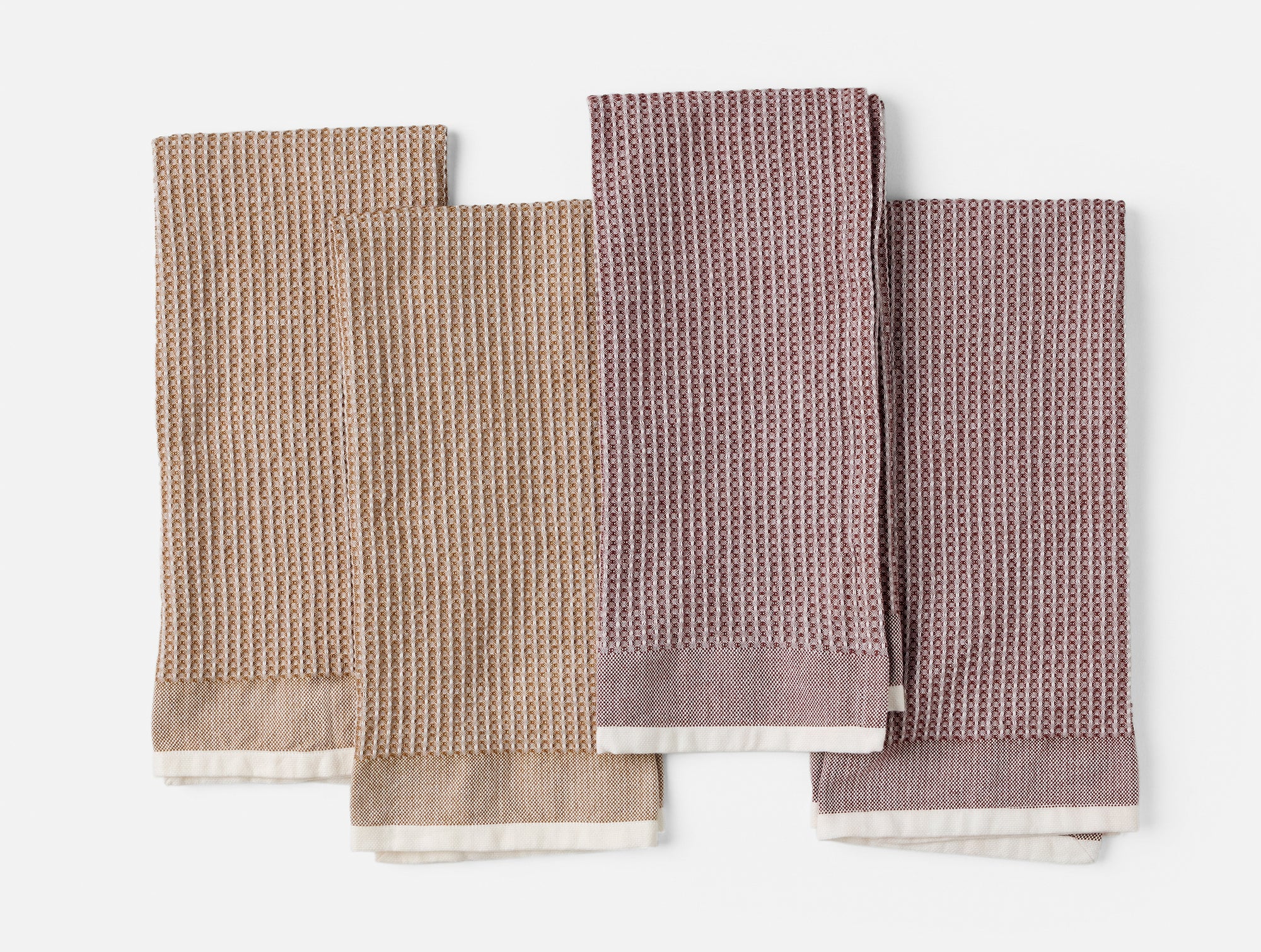 Organic Waffle Kitchen Towels, Set of 4 