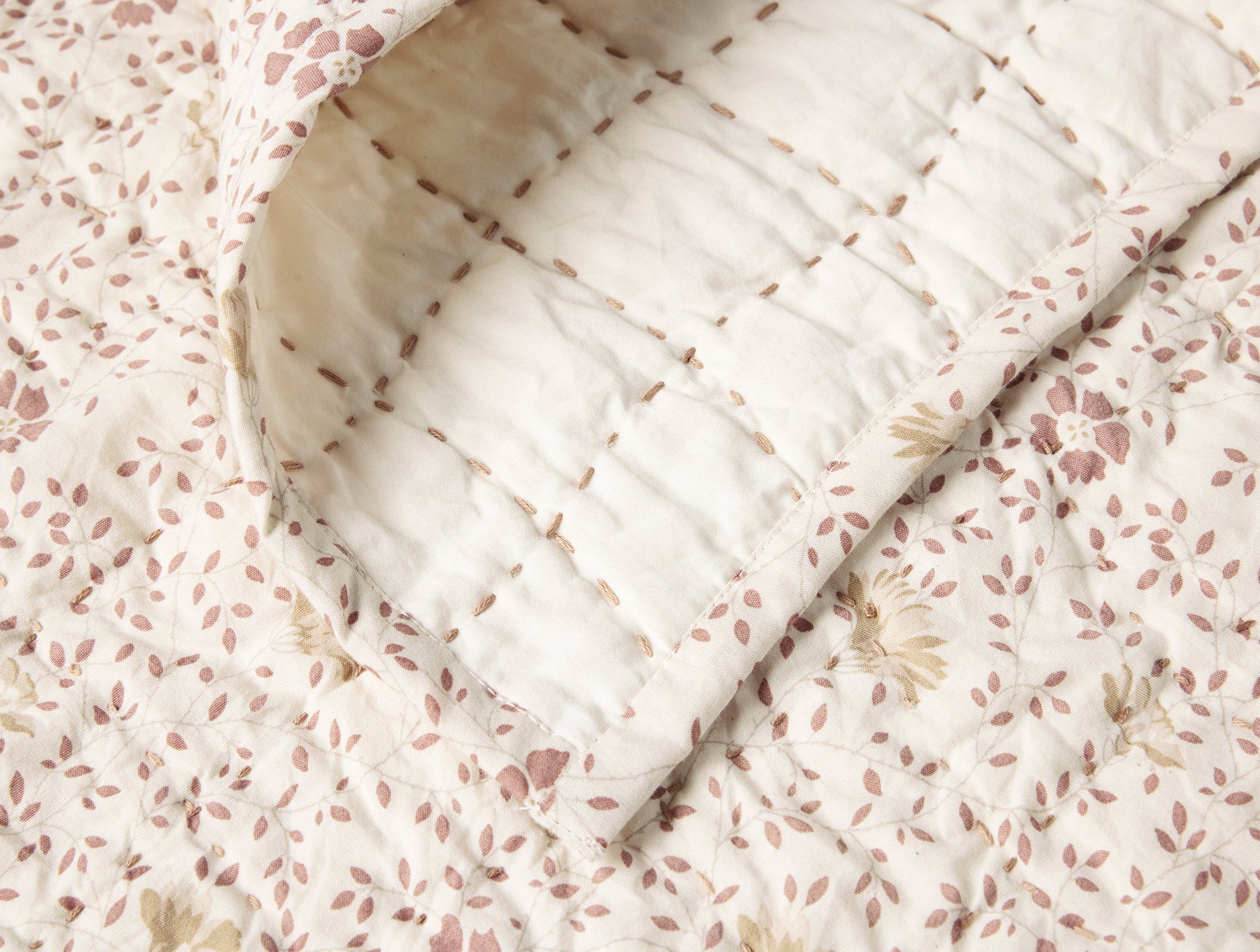 Pebbled Handstitched Organic Toddler Quilt