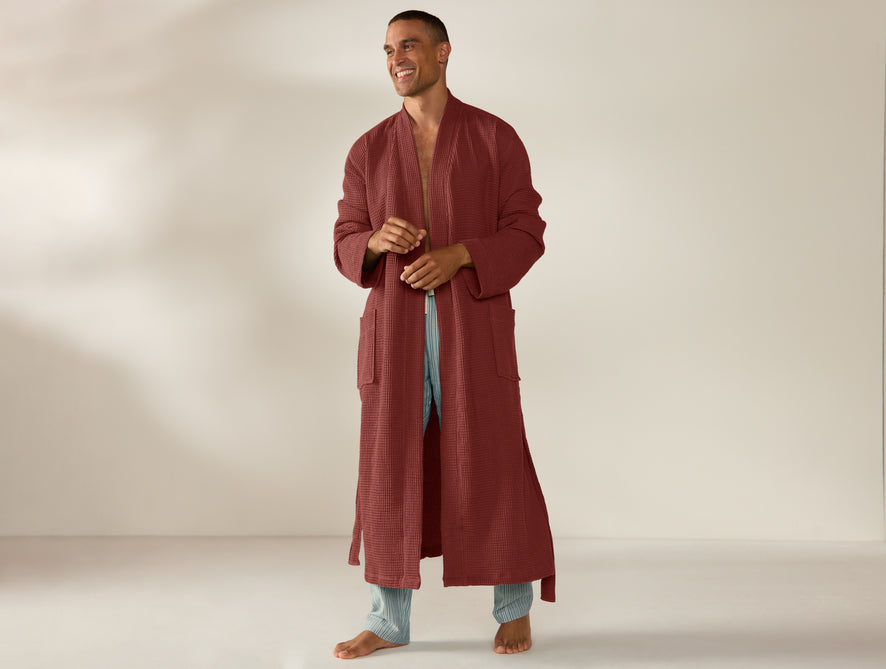 Unisex Organic Waffle Robe