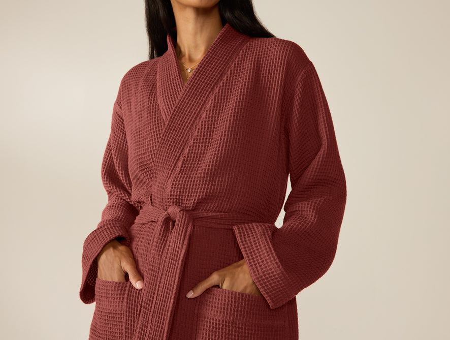 Unisex Organic Waffle Robe