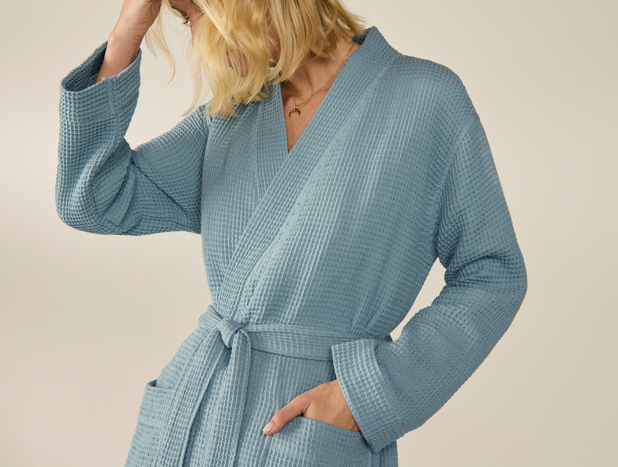 Unisex Organic Waffle Robe - Renewed