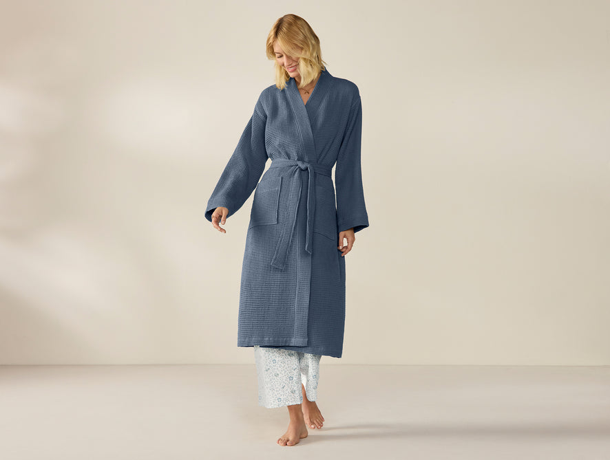 Unisex Organic Waffle Robe