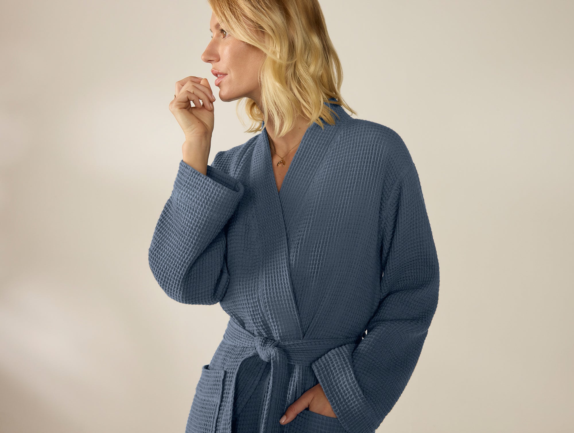 Unisex Organic Waffle Robe