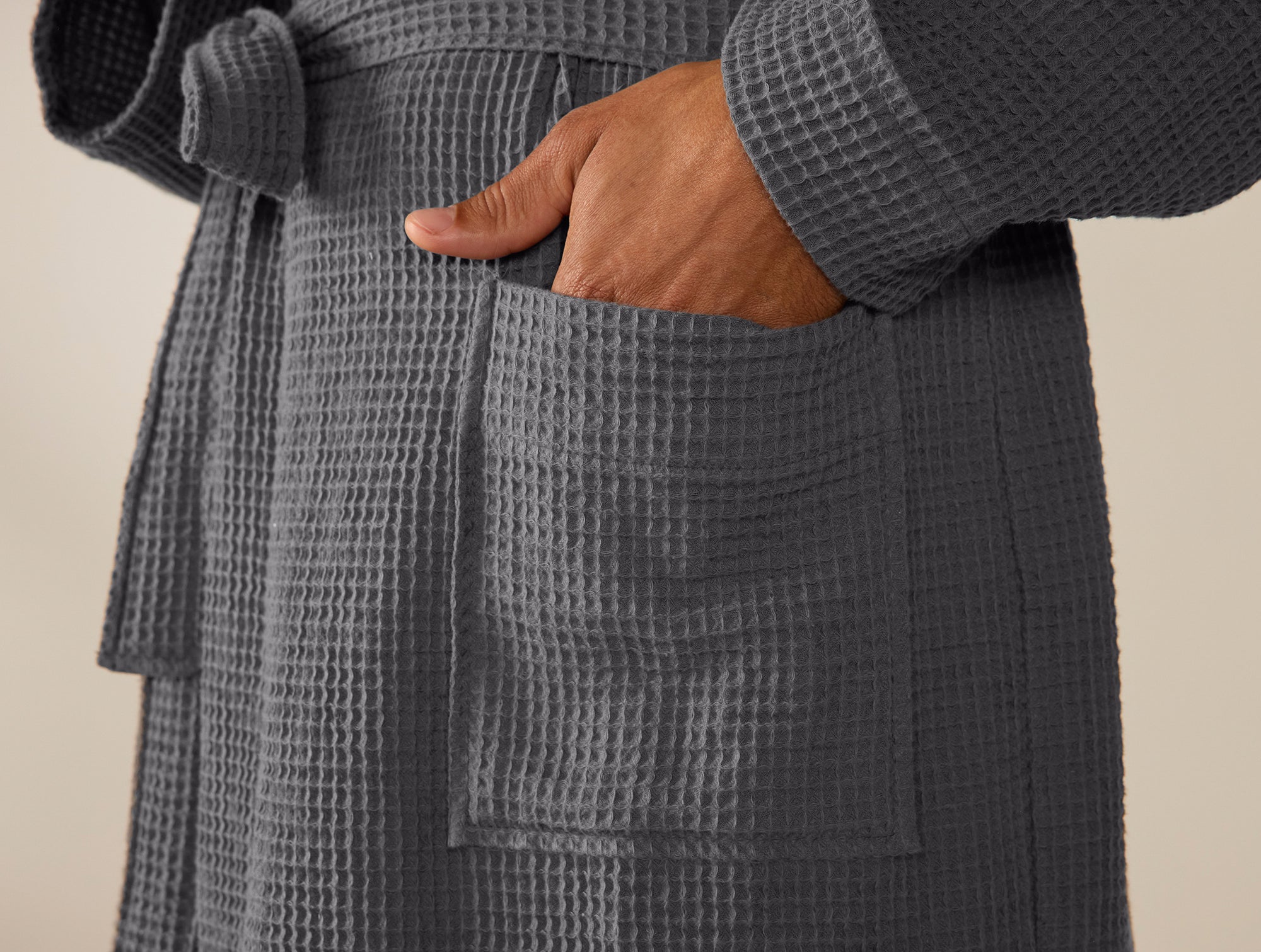 waffle dressing gown grey Gray Unisex Waffle Robe, Waffle Dressing Gown, Lightweight Bathrobe