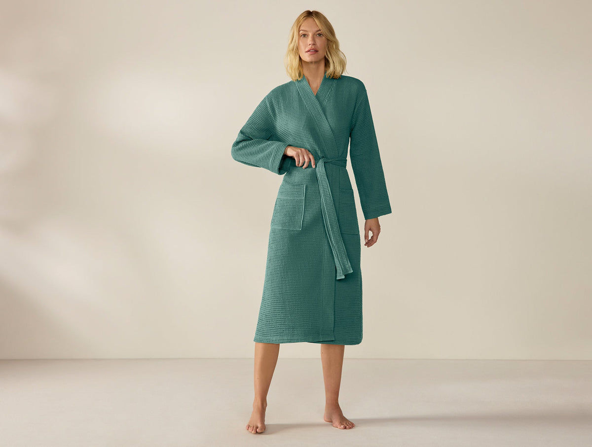 Unisex Organic Waffle Robe - Renewed