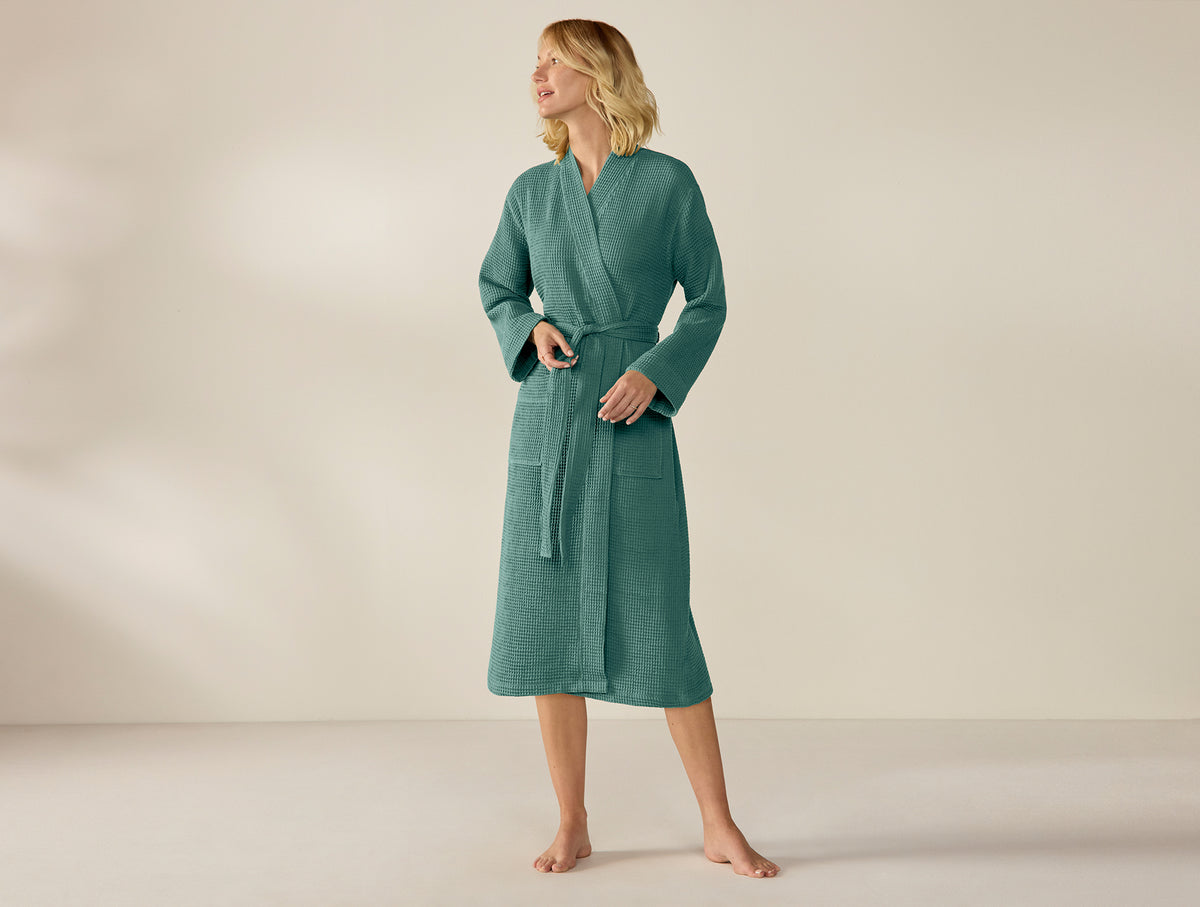 Unisex Organic Waffle Robe