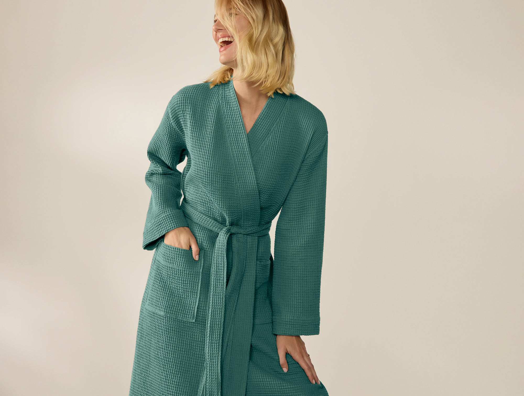 Unisex Organic Waffle Robe