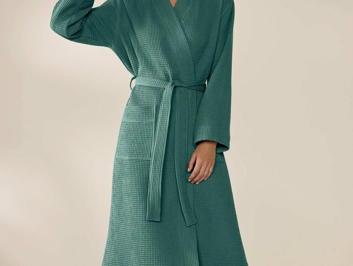 Unisex Organic Waffle Robe - Renewed