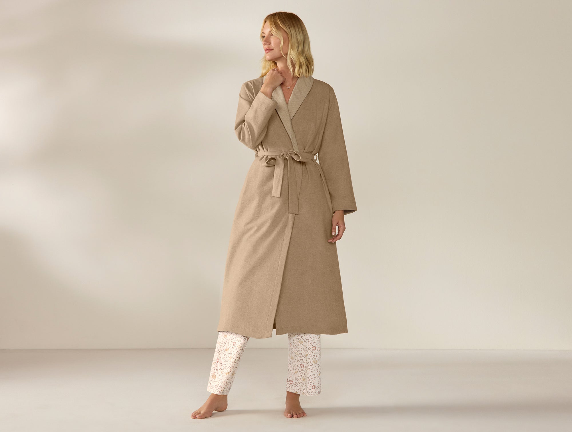 Women's Cloud Brushed Organic Flannel Robe