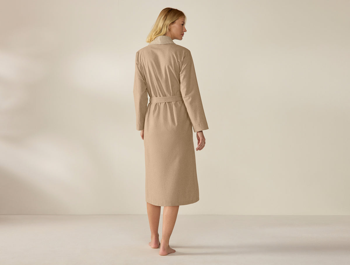 Women's Cloud Brushed Organic Flannel Robe - Renewed