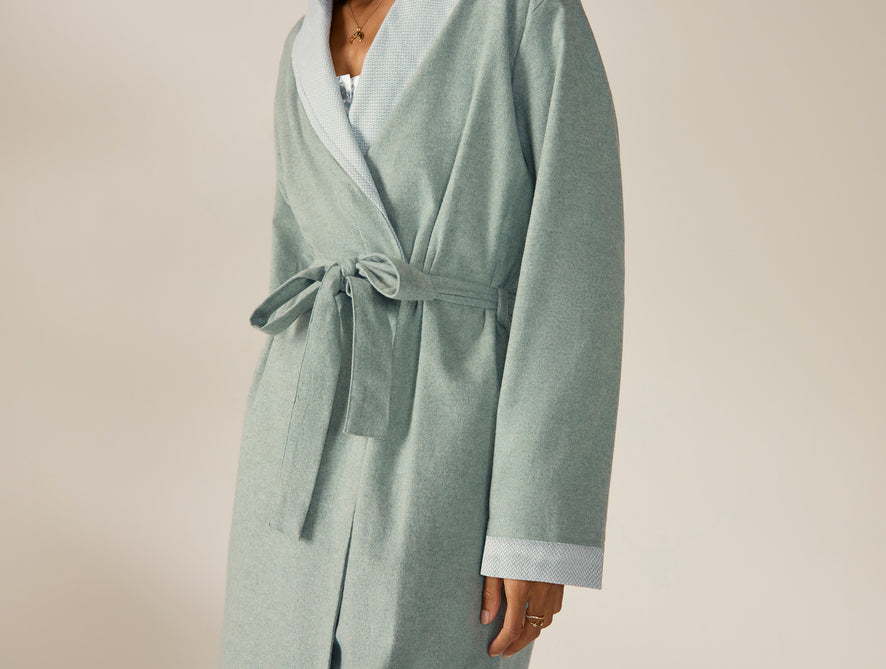 Women's Cloud Brushed Organic Flannel Robe