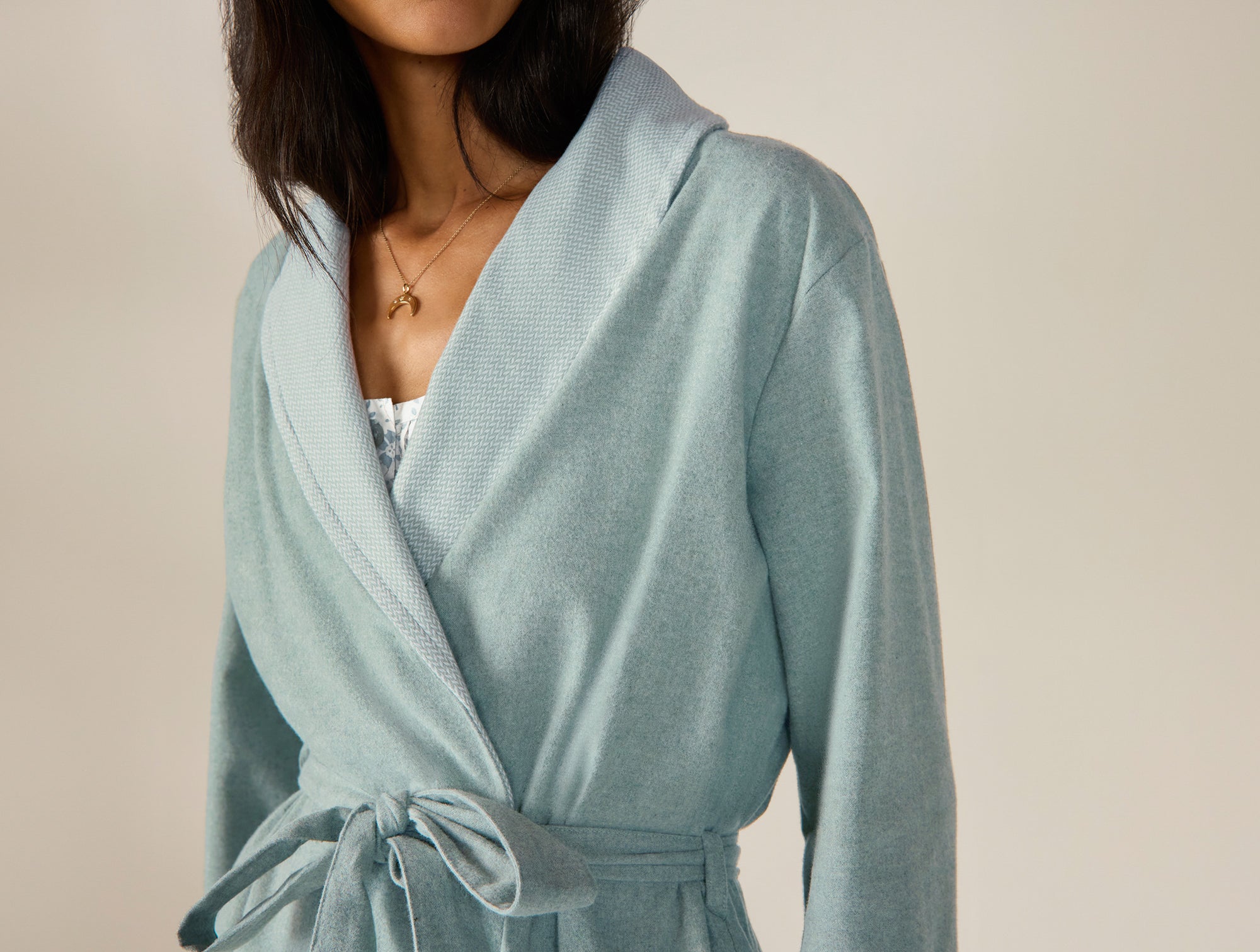 Women's Cloud Brushed Organic Flannel Robe