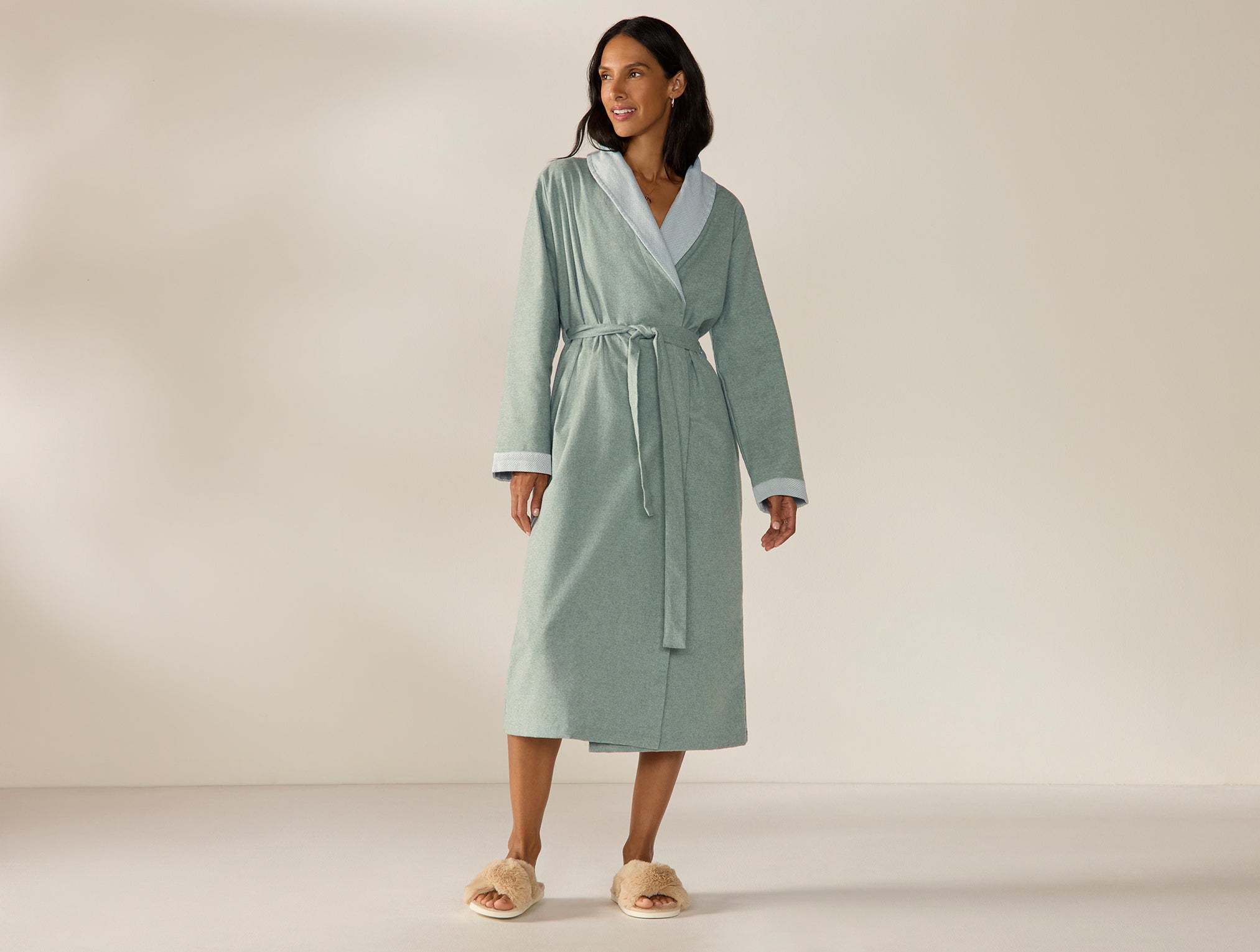 Women's Cloud Brushed Organic Flannel Robe – Coyuchi