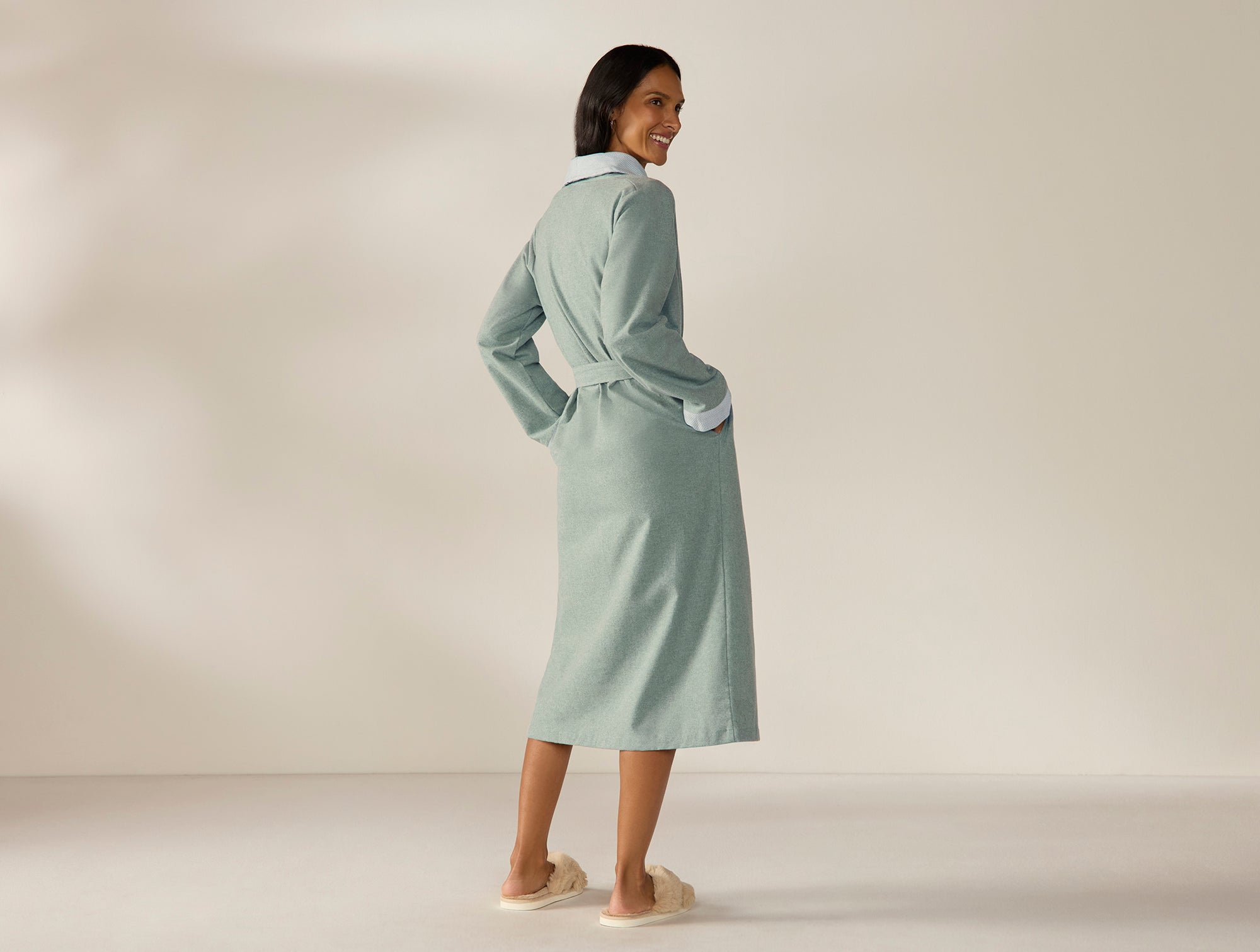 Women's Cloud Brushed Organic Flannel Robe