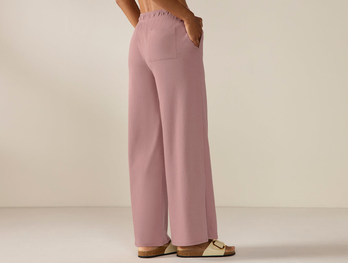 Women's Pima Organic Knit Wide Leg Pant - Renewed