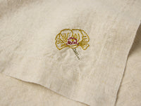 Embroidered Organic Linen Napkins