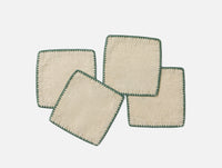 Olivos Embroidered Organic Linen Napkins