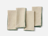 Olivos Embroidered Organic Linen Napkins