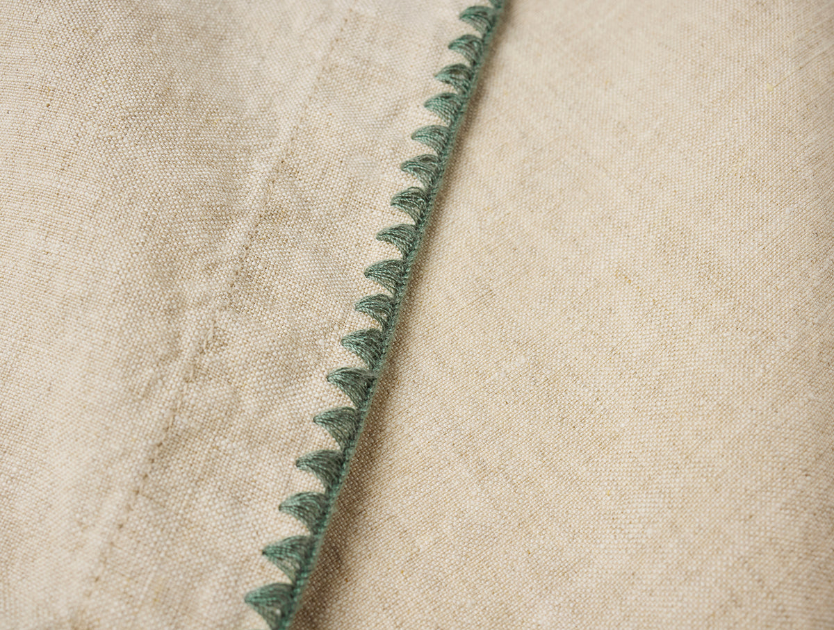 Olivos Embroidered Organic Linen Napkins