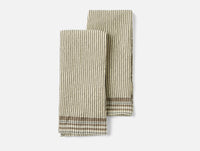 Organic Waffle Plaid Kitchen Towels, Set of 2