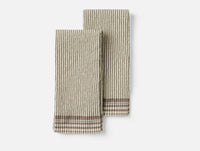 Organic Waffle Plaid Kitchen Towels, Set of 2