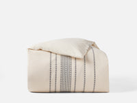Rippled Stripe Organic Duvet Cover