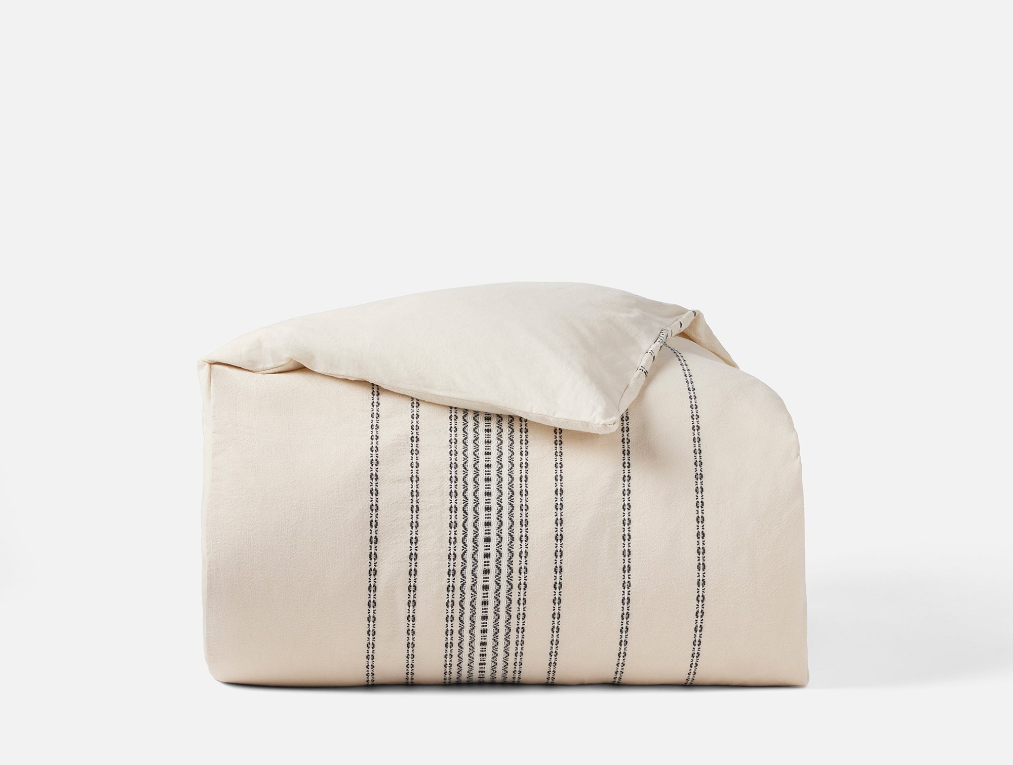 Rippled Stripe Organic Duvet Cover