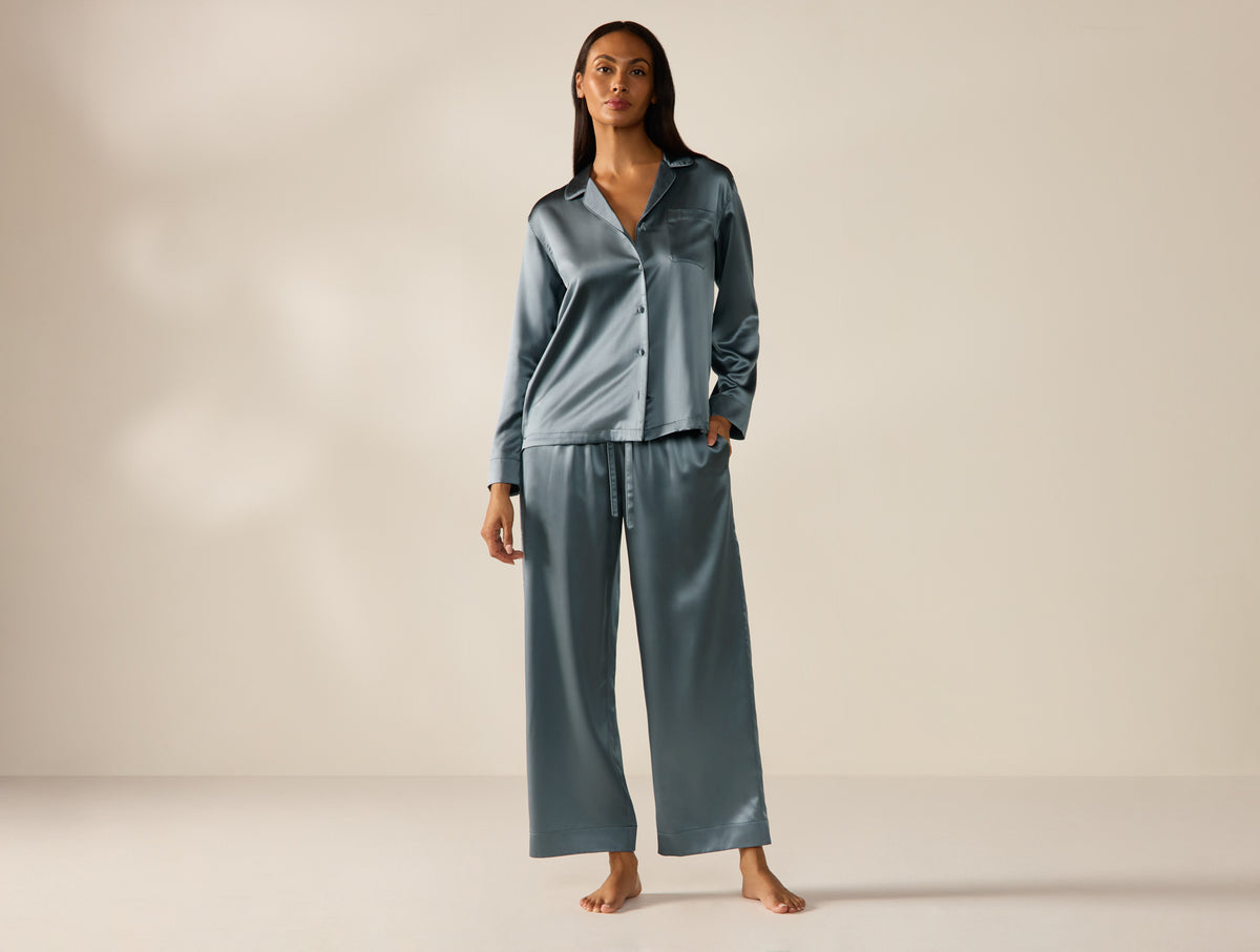 Selene Organic Silk Long Sleeve Pajama Set