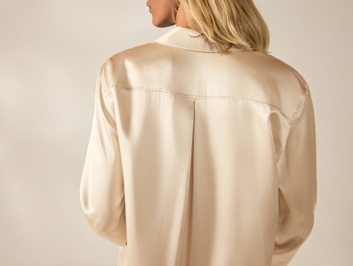Selene Organic Silk Long Sleeve Pajama Set