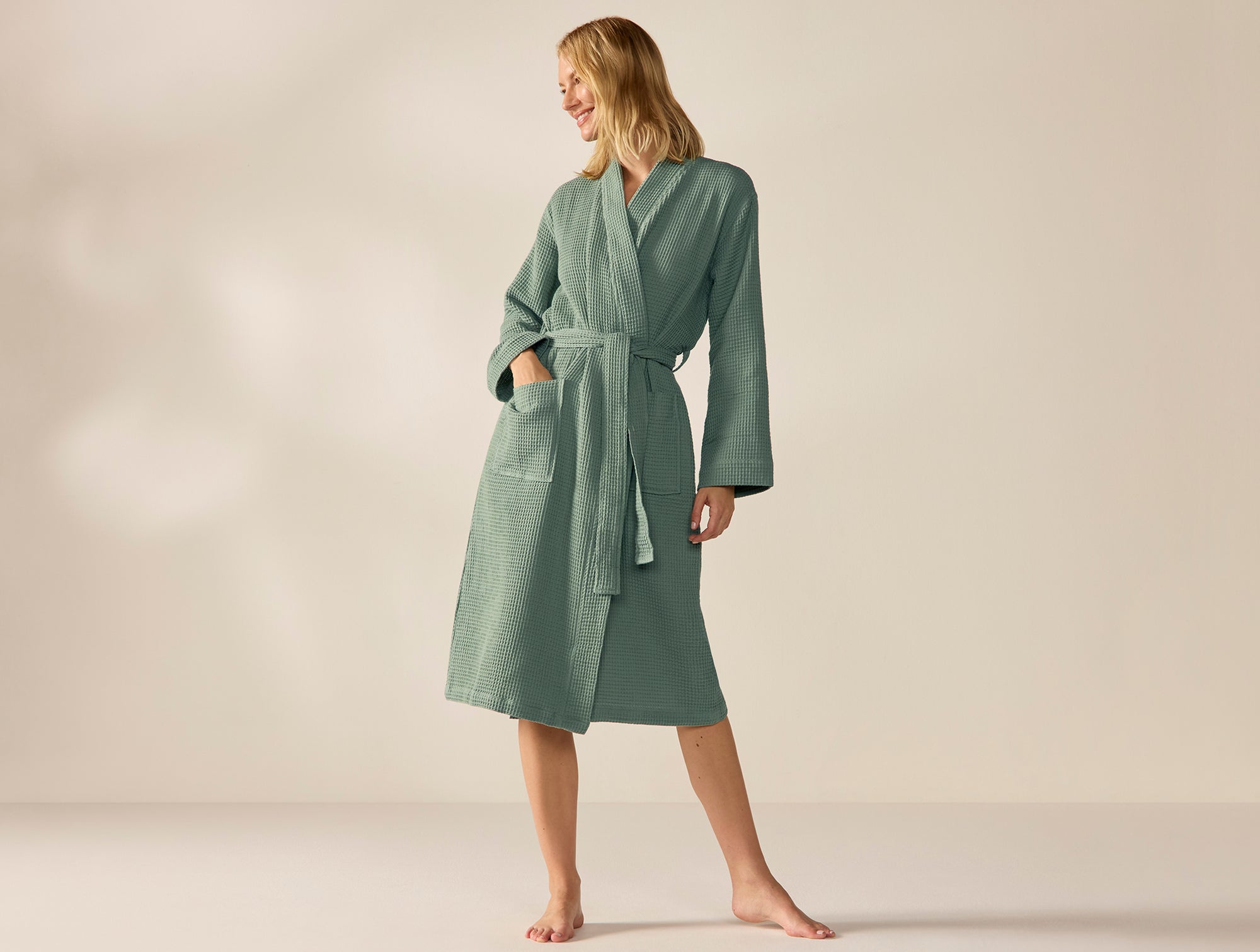 Unisex Organic Waffle Robe