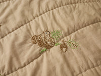 Woodland Organic Embroidered Toddler Quilt