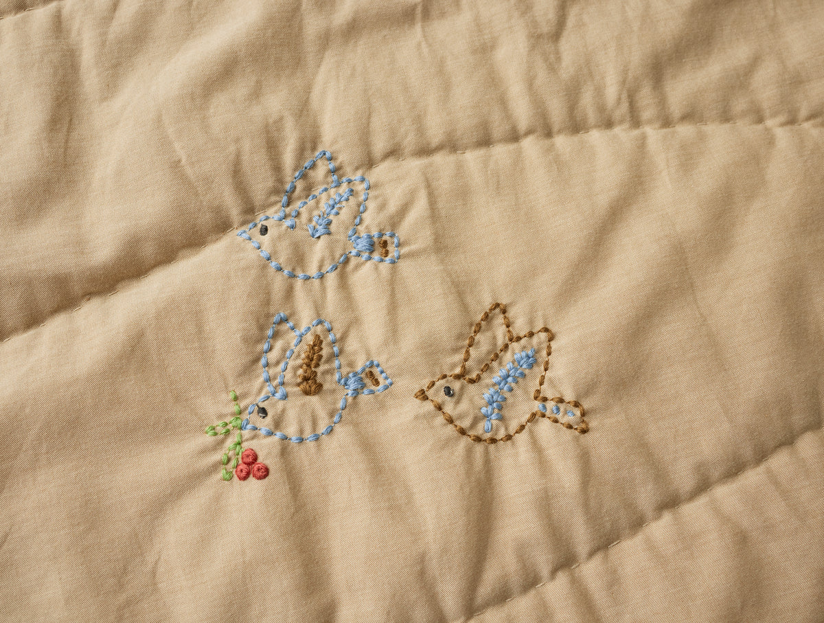 Woodland Organic Embroidered Toddler Quilt