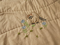 Woodland Organic Embroidered Toddler Quilt