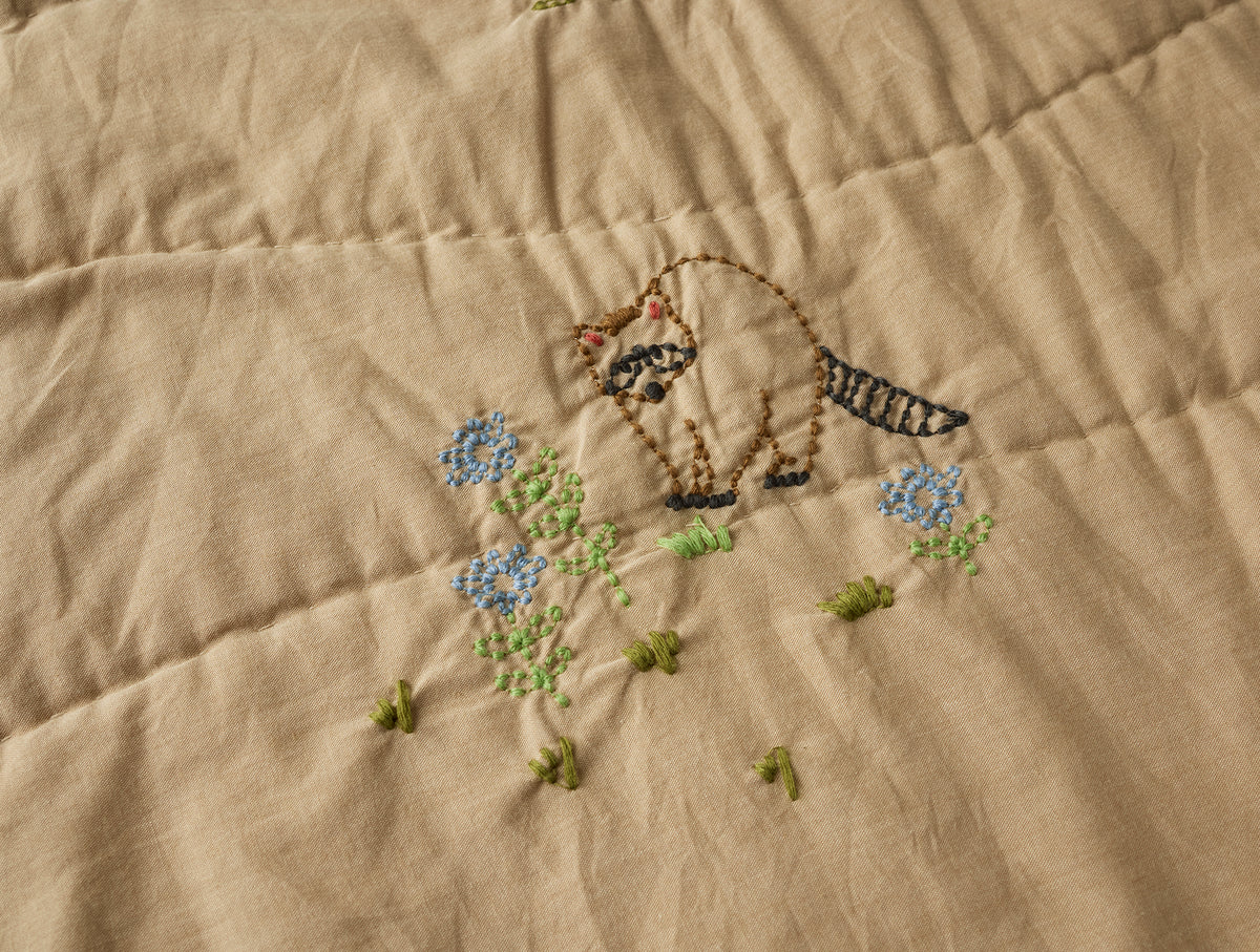 Woodland Organic Embroidered Toddler Quilt