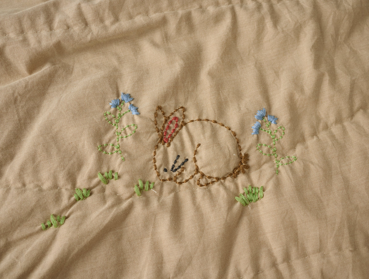 Woodland Organic Embroidered Toddler Quilt